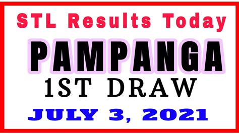 stl pampanga 1st draw today live|PCSO Official .